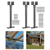 Maxbell Pergola Roof Riser Roof Bracket Kit Rotate Horizontally Includes Screw Black 1 Piece