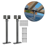 Maxbell Pergola Roof Riser Roof Bracket Kit Rotate Horizontally Includes Screw Black 2 Piece