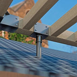Maxbell Pergola Roof Riser Roof Bracket Kit Rotate Horizontally Includes Screw Black 2 Piece