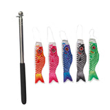 Maxbell 5 Pieces Japanese Carp Flags Garden Fish Flags for Patio Restaurant Backyard