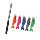 Maxbell 5 Pieces Japanese Carp Flags Garden Fish Flags for Patio Restaurant Backyard