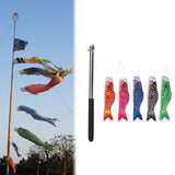 Maxbell 5 Pieces Japanese Carp Flags Garden Fish Flags for Patio Restaurant Backyard