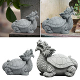 Maxbell Dragon Turtle Tea Pet Ornaments Dragon Turtle Figurines for Teahouse Bedroom S