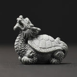 Maxbell Dragon Turtle Tea Pet Ornaments Dragon Turtle Figurines for Teahouse Bedroom S