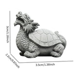 Maxbell Dragon Turtle Tea Pet Ornaments Dragon Turtle Figurines for Teahouse Bedroom S