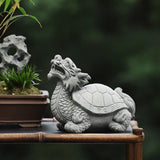 Maxbell Dragon Turtle Tea Pet Ornaments Dragon Turtle Figurines for Teahouse Bedroom S
