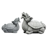 Maxbell Dragon Turtle Tea Pet Ornaments Dragon Turtle Figurines for Teahouse Bedroom S