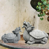 Maxbell Dragon Turtle Tea Pet Ornaments Dragon Turtle Figurines for Teahouse Bedroom S