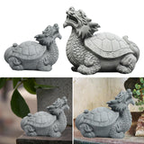 Maxbell Dragon Turtle Tea Pet Ornaments Dragon Turtle Figurines for Teahouse Bedroom S