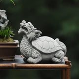 Maxbell Dragon Turtle Tea Pet Ornaments Dragon Turtle Figurines for Teahouse Bedroom M