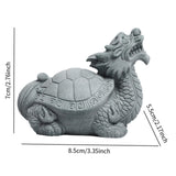 Maxbell Dragon Turtle Tea Pet Ornaments Dragon Turtle Figurines for Teahouse Bedroom M
