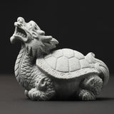 Maxbell Dragon Turtle Tea Pet Ornaments Dragon Turtle Figurines for Teahouse Bedroom M