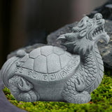 Maxbell Dragon Turtle Tea Pet Ornaments Dragon Turtle Figurines for Teahouse Bedroom M