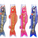 Maxbell 5Pcs Japanese Carp Flags Yard Celebration Decoration Koinobori Hanging Decor