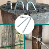 Maxbell Wire Fencing Staples Reliable Heavy Duty for Gardening Home Improvement Lawn 25 Pieces