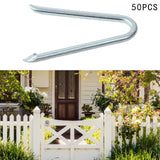 Maxbell Wire Fencing Staples Reliable Heavy Duty for Gardening Home Improvement Lawn 50 Pieces
