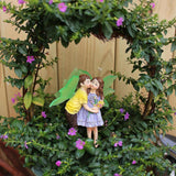 Maxbell Fairy and Boy Kissing Figurine Garden Stake Decoration for Yard Patio Bonsai