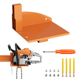 Maxbell Wall Mounted Chain Saw Holder Rack Sturdy for Shed Outdoors Adjustable Holes
