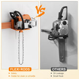 Maxbell Wall Mounted Chain Saw Holder Rack Sturdy for Shed Outdoors Adjustable Holes