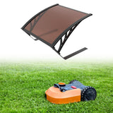 Maxbell Shade Cover for Robotic Lawn Mowers Outdoor Portable Robot Lawn Mower Garage Brown Board