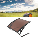 Maxbell Shade Cover for Robotic Lawn Mowers Outdoor Portable Robot Lawn Mower Garage Brown Board