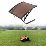 Maxbell Shade Cover for Robotic Lawn Mowers Outdoor Portable Robot Lawn Mower Garage Brown Board