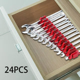 Maxbell Modular Wrench Organizer 24 Tools Organization for Mechanics Repair Shop Men Red