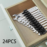 Maxbell Modular Wrench Organizer 24 Tools Organization for Mechanics Repair Shop Men Black