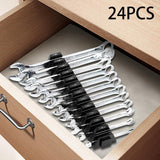 Maxbell Modular Wrench Organizer 24 Tools Organization for Mechanics Repair Shop Men Black