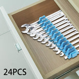 Maxbell Modular Wrench Organizer 24 Tools Organization for Mechanics Repair Shop Men Blue