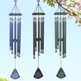 Maxbell 37 inch Memorial Wind Chime Simple Hanging Decor for Backyard Garden Outside Blue