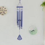Maxbell 37 inch Memorial Wind Chime Simple Hanging Decor for Backyard Garden Outside Blue