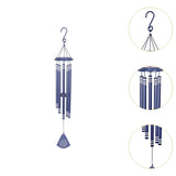Maxbell 37 inch Memorial Wind Chime Simple Hanging Decor for Backyard Garden Outside Blue