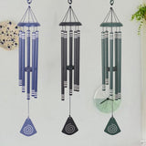 Maxbell 37 inch Memorial Wind Chime Simple Hanging Decor for Backyard Garden Outside Blue