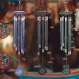 Maxbell 37 inch Memorial Wind Chime Simple Hanging Decor for Backyard Garden Outside Blue