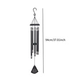 Maxbell 37 inch Memorial Wind Chime Simple Hanging Decor for Backyard Garden Outside Brown