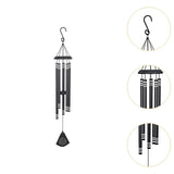 Maxbell 37 inch Memorial Wind Chime Simple Hanging Decor for Backyard Garden Outside Brown