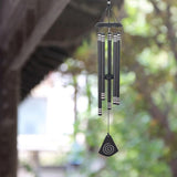 Maxbell 37 inch Memorial Wind Chime Simple Hanging Decor for Backyard Garden Outside Brown