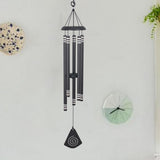 Maxbell 37 inch Memorial Wind Chime Simple Hanging Decor for Backyard Garden Outside Brown