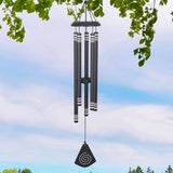 Maxbell 37 inch Memorial Wind Chime Simple Hanging Decor for Backyard Garden Outside Brown
