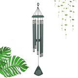 Maxbell 37 inch Memorial Wind Chime Simple Hanging Decor for Backyard Garden Outside Green