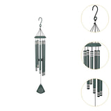 Maxbell 37 inch Memorial Wind Chime Simple Hanging Decor for Backyard Garden Outside Green