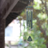 Maxbell 37 inch Memorial Wind Chime Simple Hanging Decor for Backyard Garden Outside Green