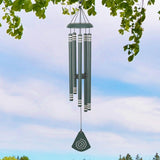Maxbell 37 inch Memorial Wind Chime Simple Hanging Decor for Backyard Garden Outside Green