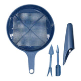 Maxbell 4x Bonsai Soil Sieve Garden Hand Tools Easy to Grasp Plants Sand Filter Tool Dark Blue