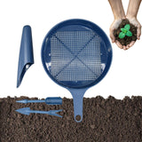Maxbell 4x Bonsai Soil Sieve Garden Hand Tools Easy to Grasp Plants Sand Filter Tool Dark Blue