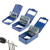 Maxbell Twist Drill Case Index Storage Box for DIY Repairs Professional Metalworking 13cmx8.8cmx1.8cm