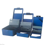 Maxbell Twist Drill Case Index Storage Box for DIY Repairs Professional Metalworking 13cmx8.8cmx1.8cm