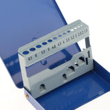 Maxbell Twist Drill Case Index Storage Box for DIY Repairs Professional Metalworking 13cmx8.8cmx1.8cm