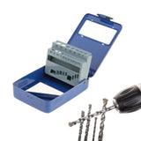 Maxbell Twist Drill Case Index Storage Box for DIY Repairs Professional Metalworking 15cmx11cmx3.7cm